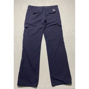 Tyndale FR Cargo Pants Mens 34×33 Blue Flame Resistant Workwear HRC 2 USA U213T